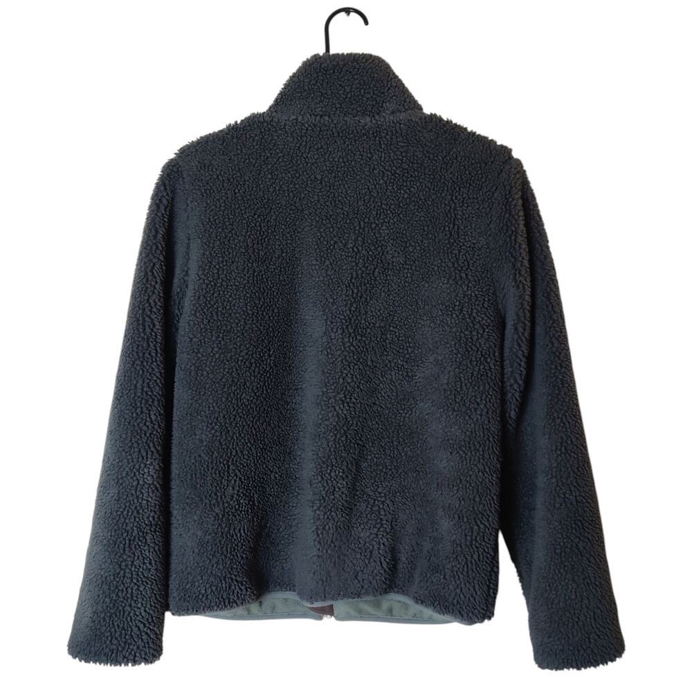 Faherty Gray Teddy Jacket With Brown Accents - image 6